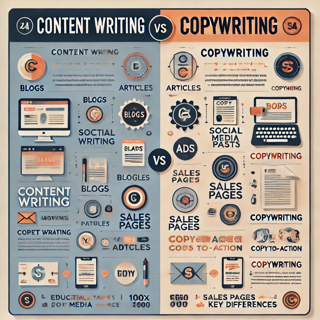 The Difference Between Content Writing and Copywriting